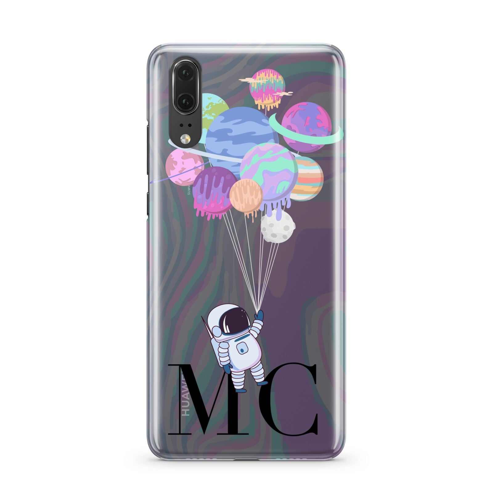 Planet Balloons with Initials Huawei P20 Phone Case