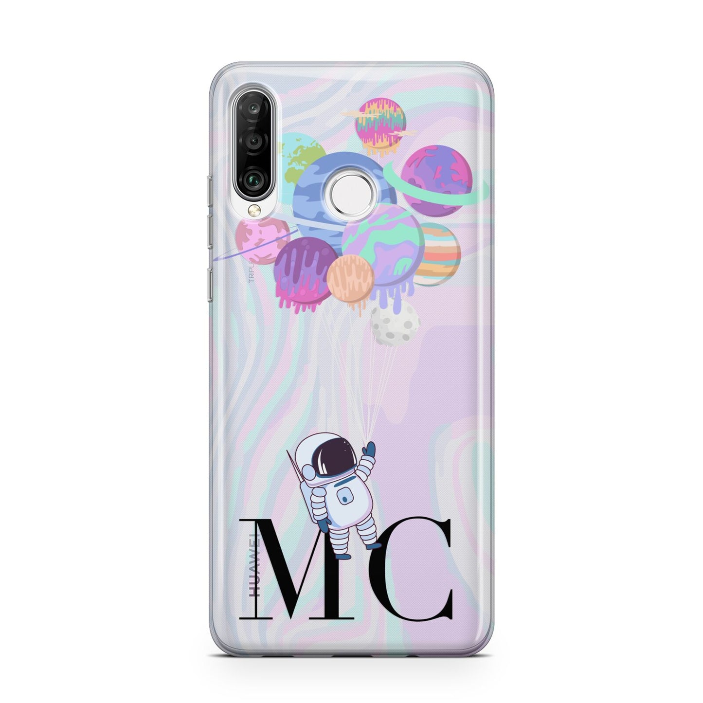 Planet Balloons with Initials Huawei P30 Lite Phone Case