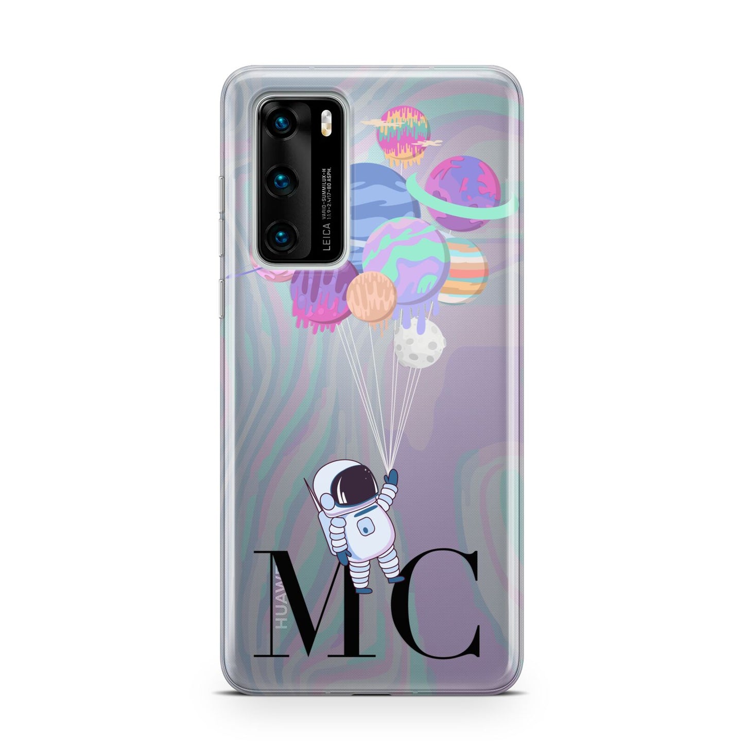 Planet Balloons with Initials Huawei P40 Phone Case