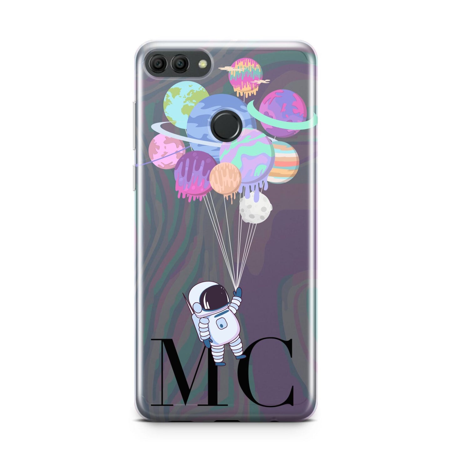 Planet Balloons with Initials Huawei Y9 2018