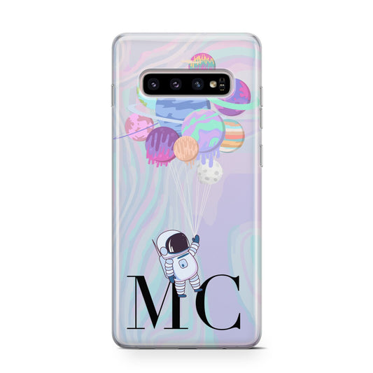 Planet Balloons with Initials Protective Samsung Galaxy Case