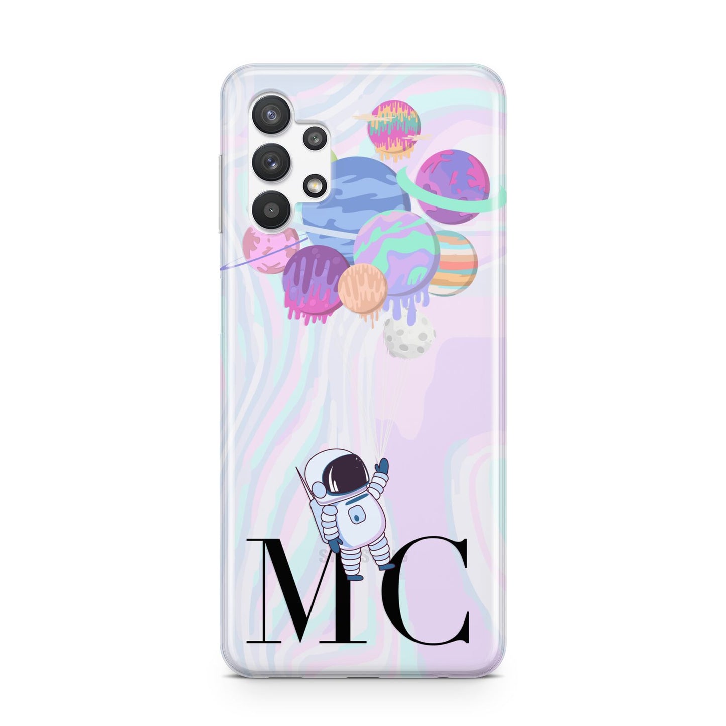 Planet Balloons with Initials Samsung A32 5G Case