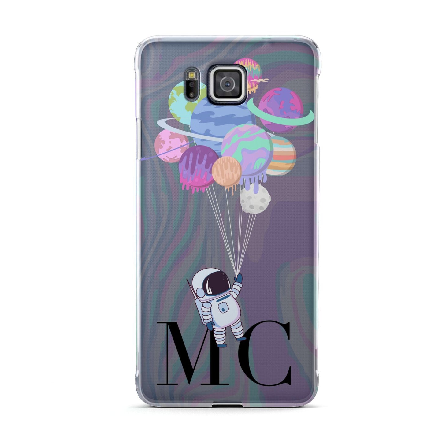 Planet Balloons with Initials Samsung Galaxy Alpha Case