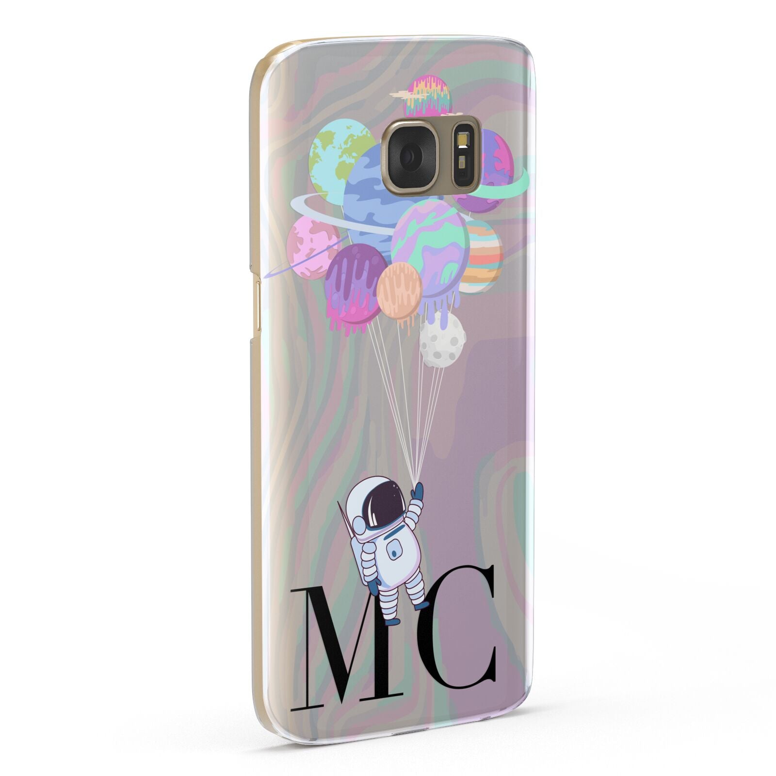 Planet Balloons with Initials Samsung Galaxy Case Fourty Five Degrees