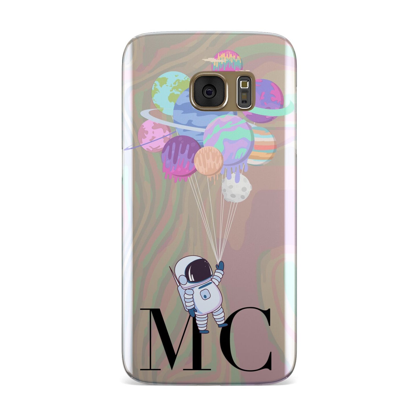 Planet Balloons with Initials Samsung Galaxy Case