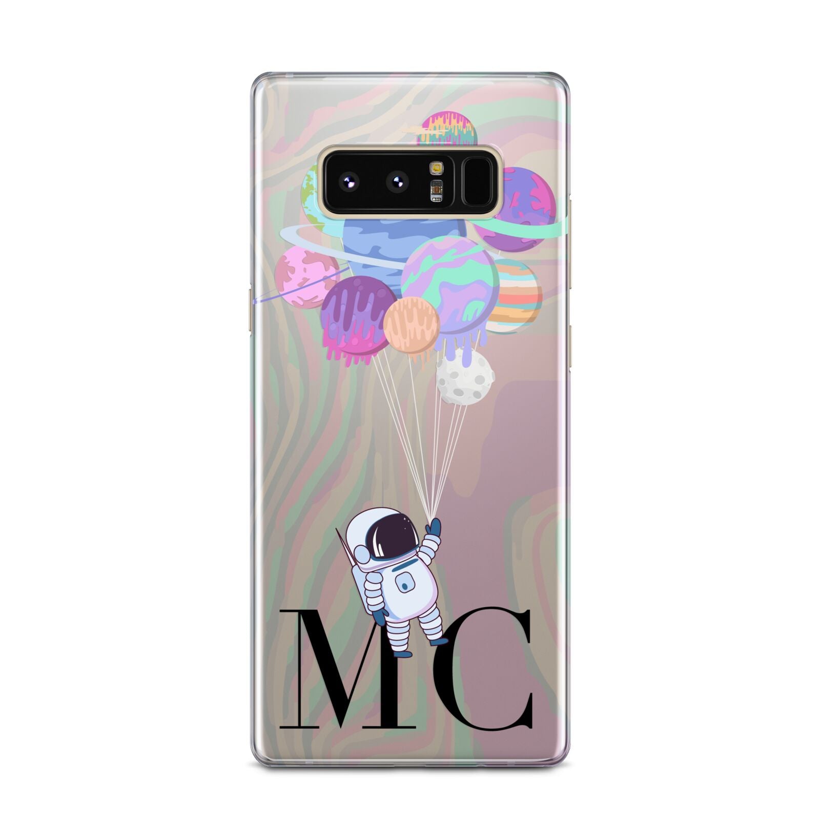 Planet Balloons with Initials Samsung Galaxy Note 8 Case