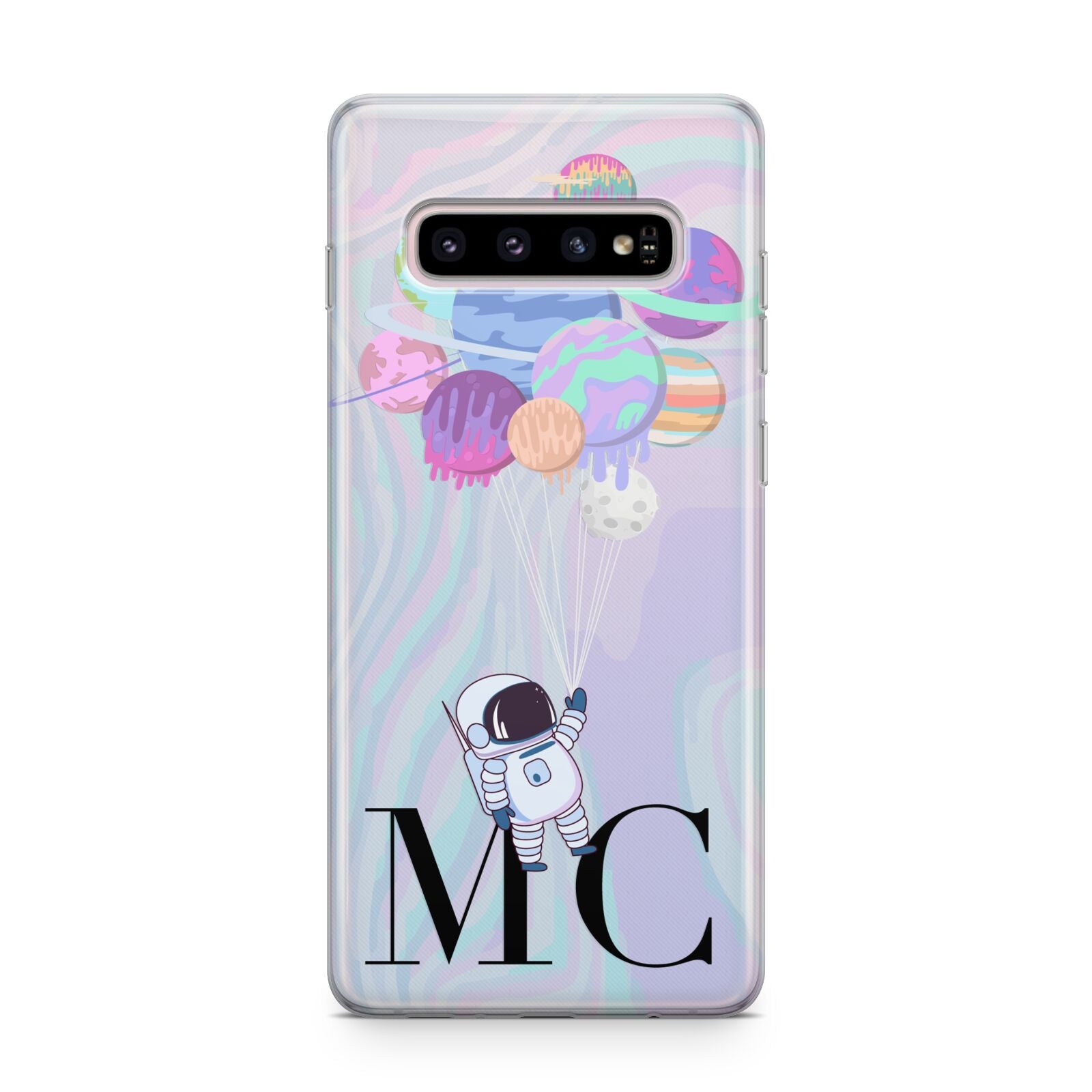 Planet Balloons with Initials Samsung Galaxy S10 Plus Case