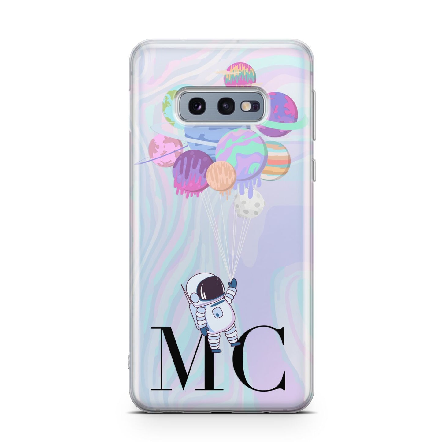 Planet Balloons with Initials Samsung Galaxy S10E Case