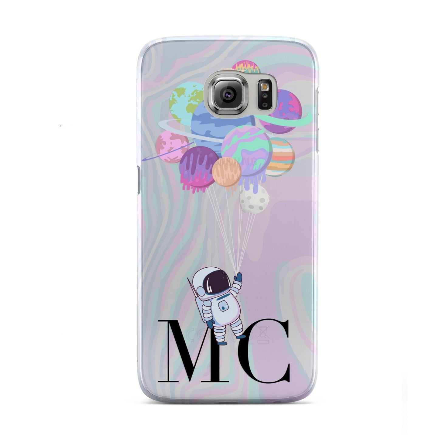 Planet Balloons with Initials Samsung Galaxy S6 Case