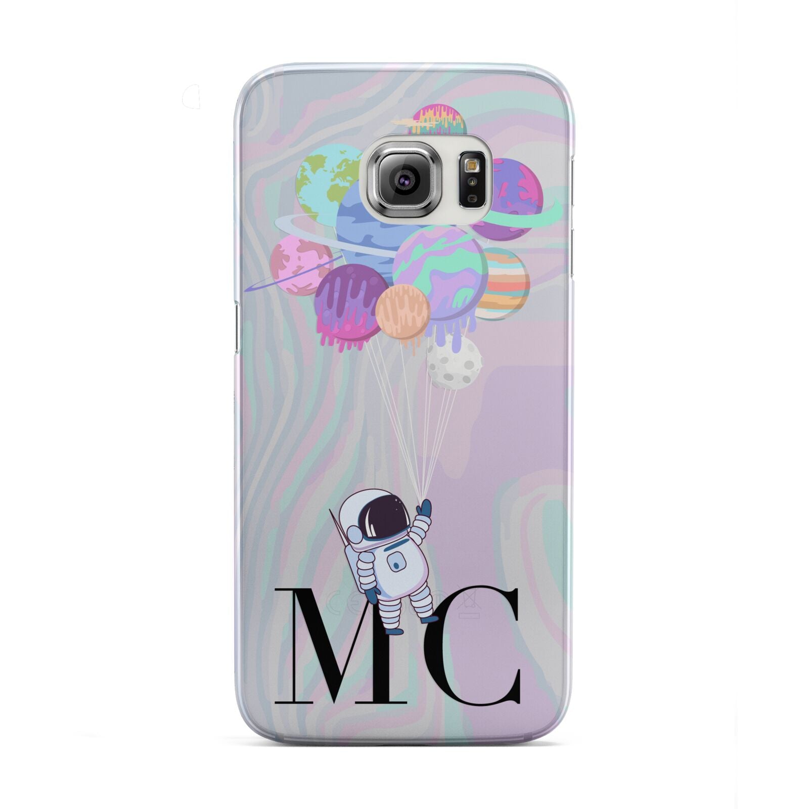 Planet Balloons with Initials Samsung Galaxy S6 Edge Case