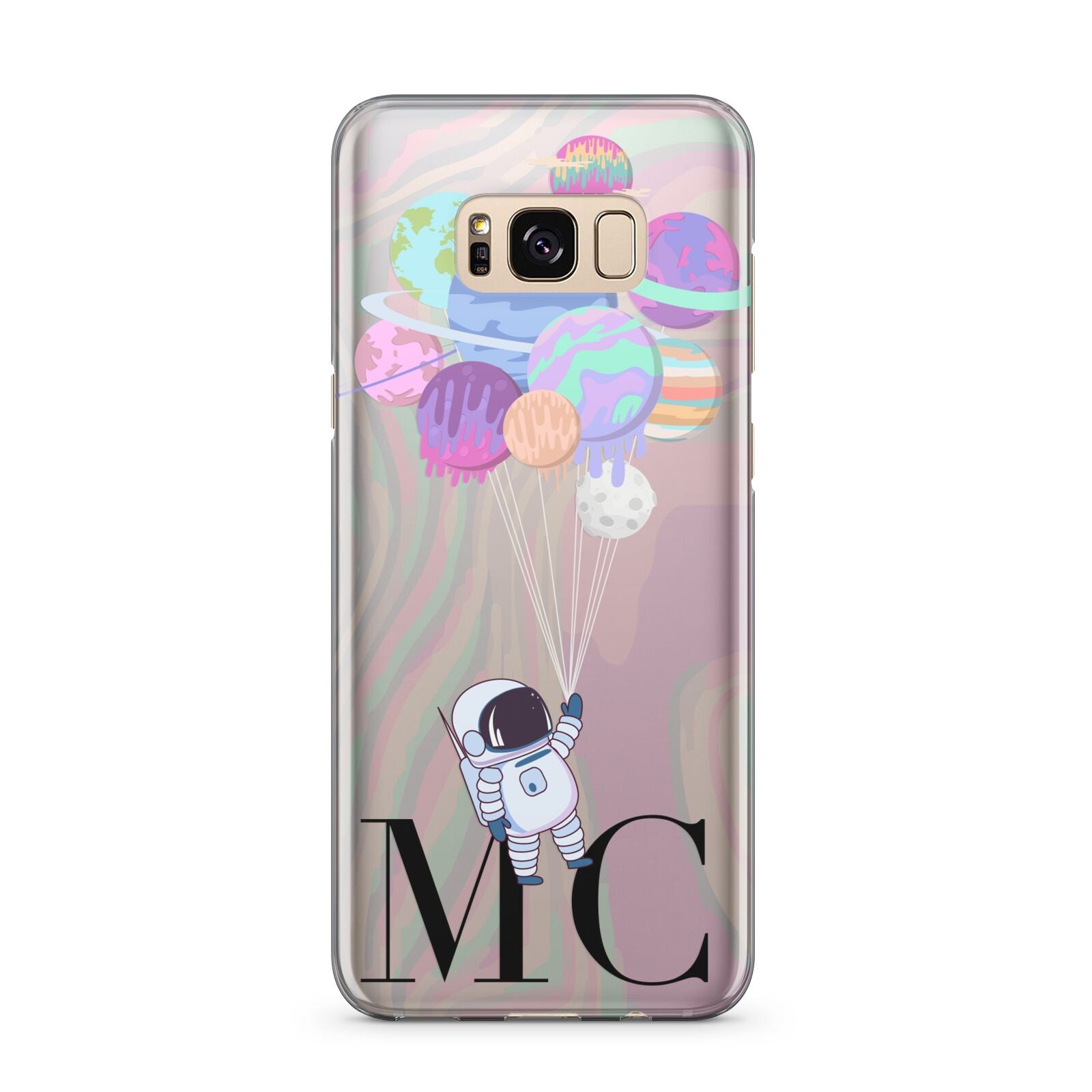 Planet Balloons with Initials Samsung Galaxy S8 Plus Case