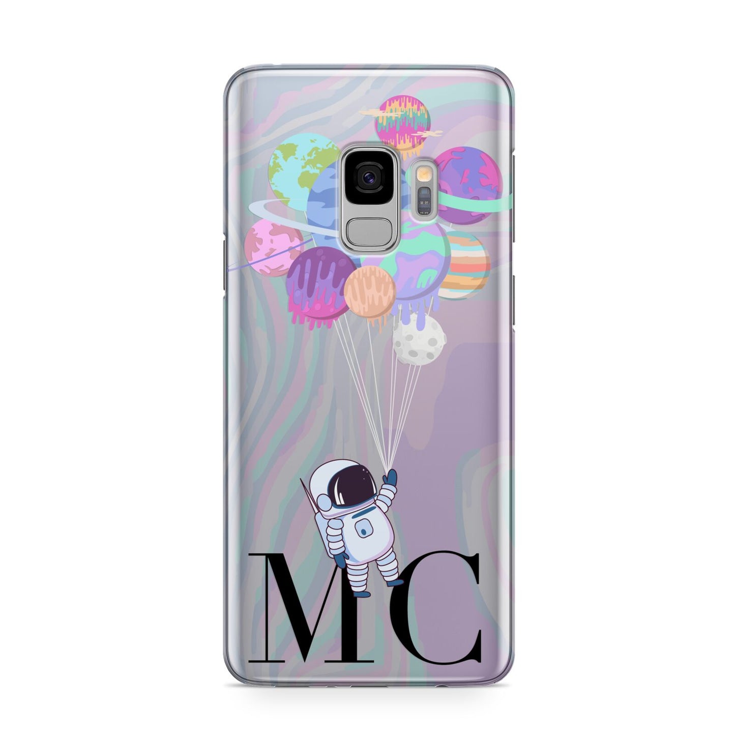 Planet Balloons with Initials Samsung Galaxy S9 Case