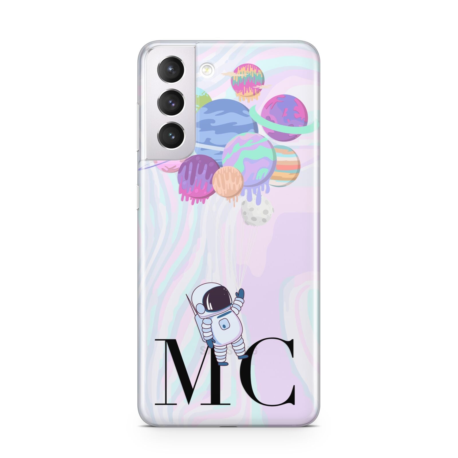 Planet Balloons with Initials Samsung S21 Case