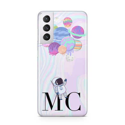 Planet Balloons with Initials Samsung S21 Case