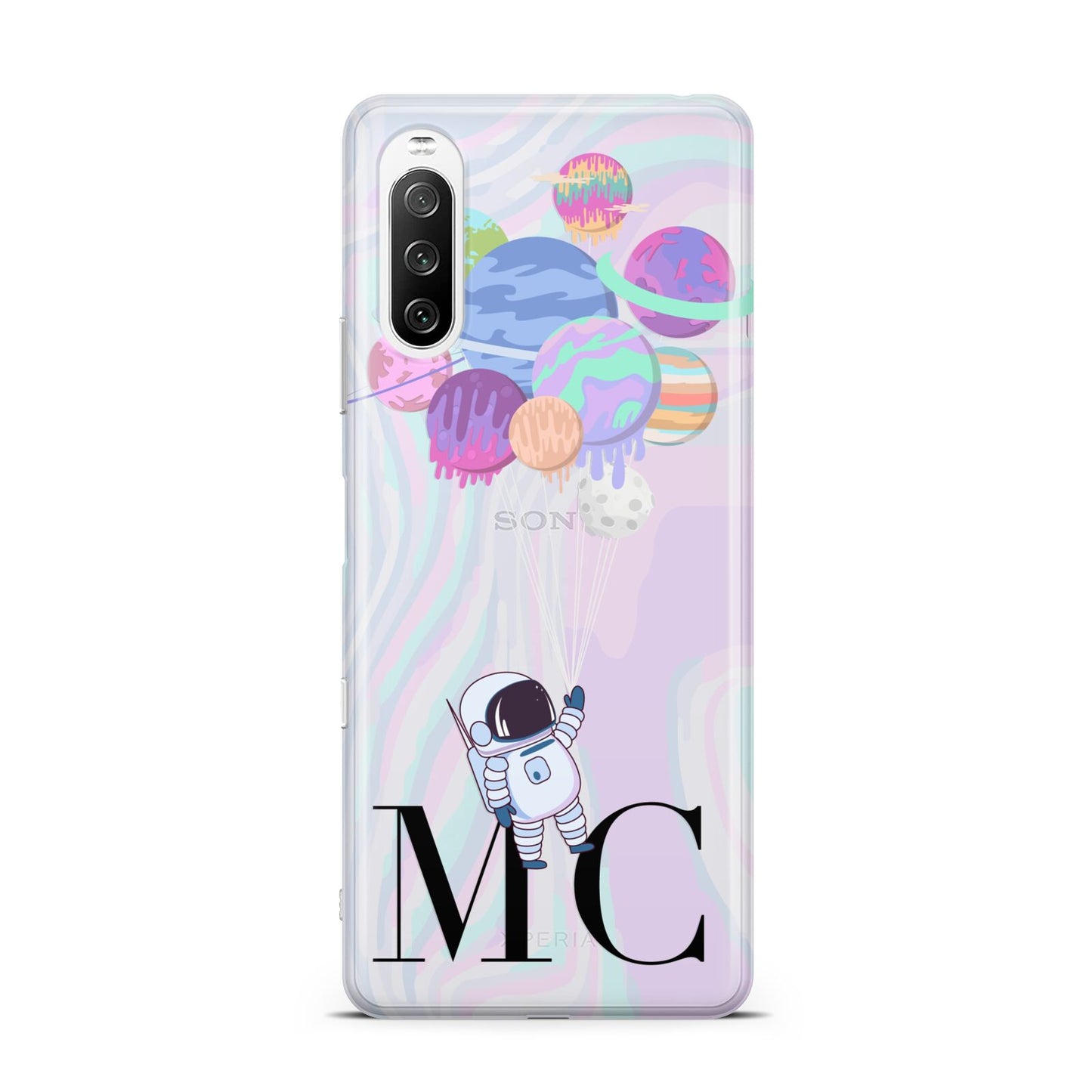 Planet Balloons with Initials Sony Xperia 10 III Case