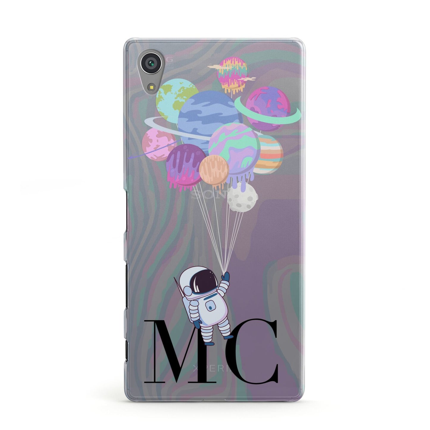 Planet Balloons with Initials Sony Xperia Case