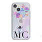 Planet Balloons with Initials iPhone 13 Mini TPU Impact Case with White Edges