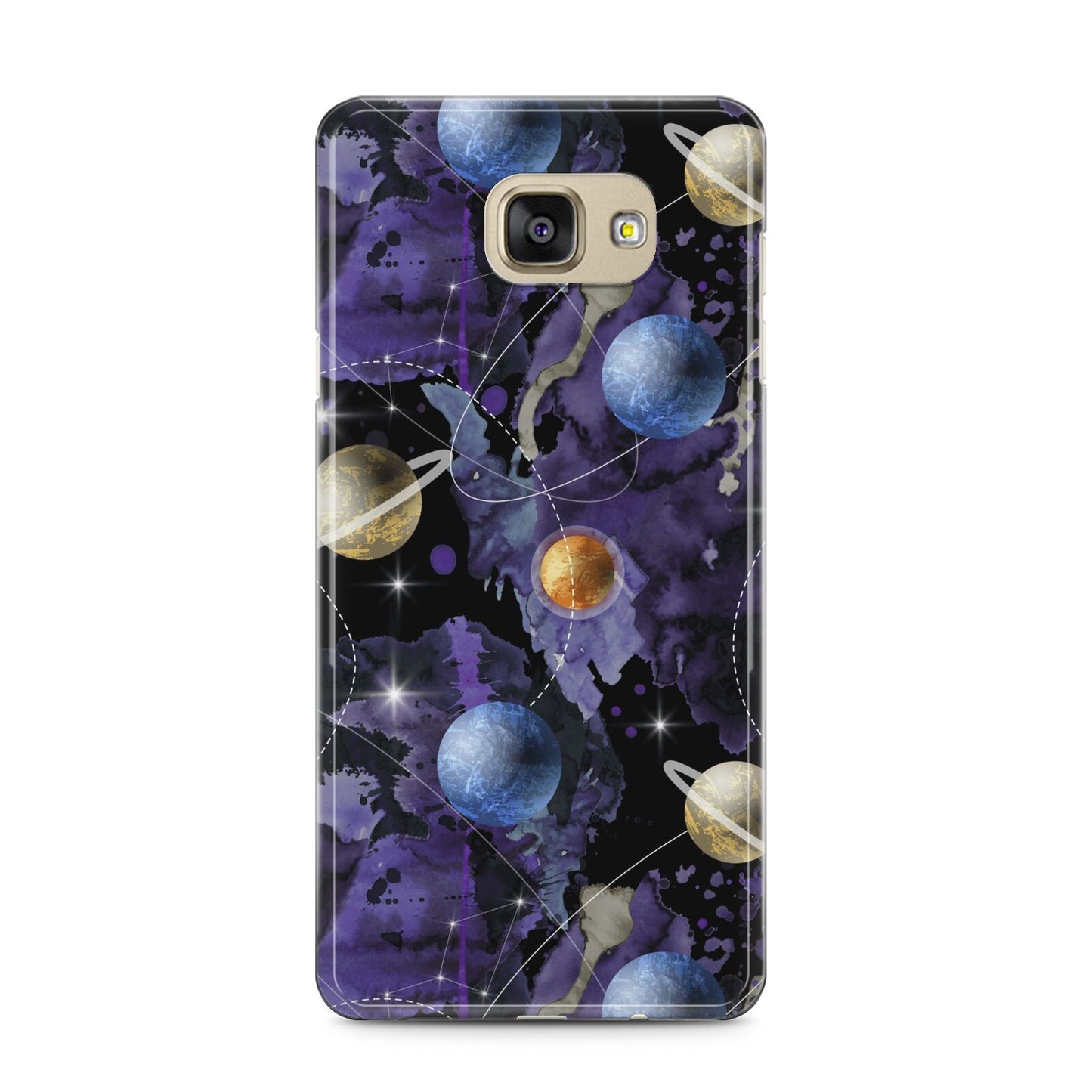 Planet Samsung Galaxy A5 2016 Case on gold phone