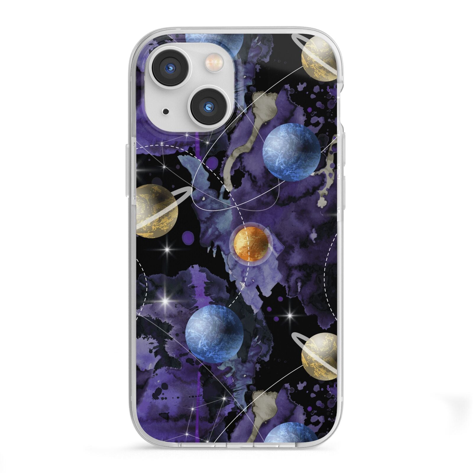 Planet iPhone 13 Mini TPU Impact Case with White Edges