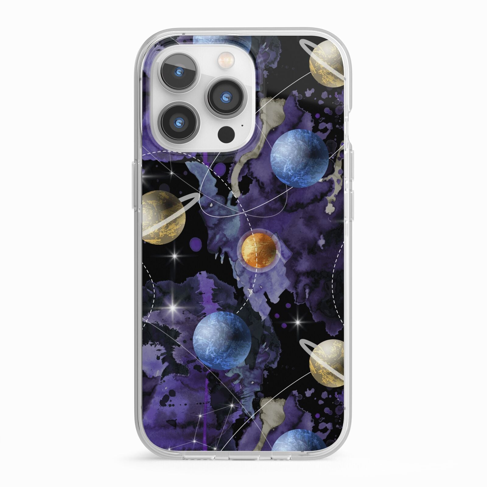 Planet iPhone 13 Pro TPU Impact Case with White Edges