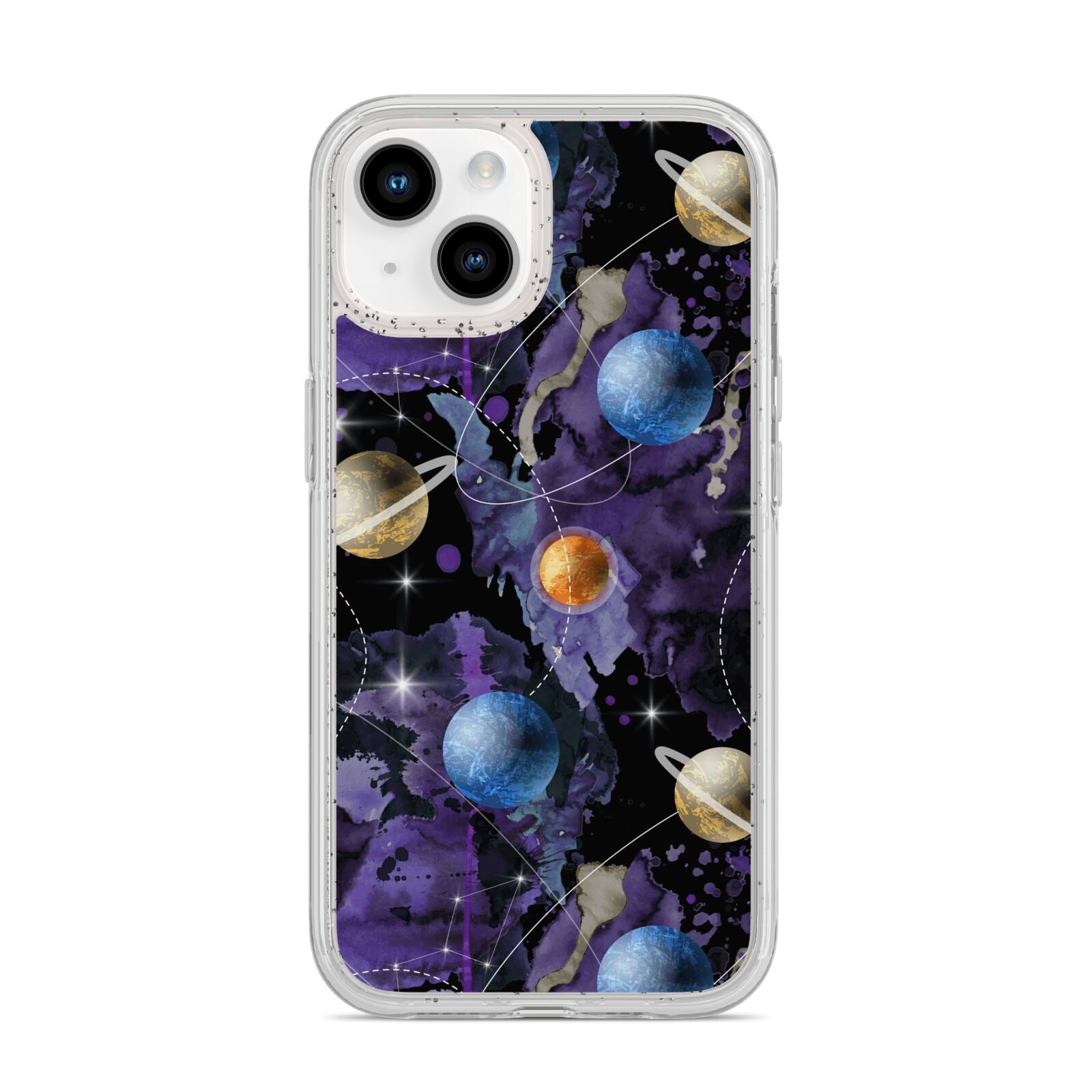 Planet iPhone 14 Glitter Tough Case Starlight