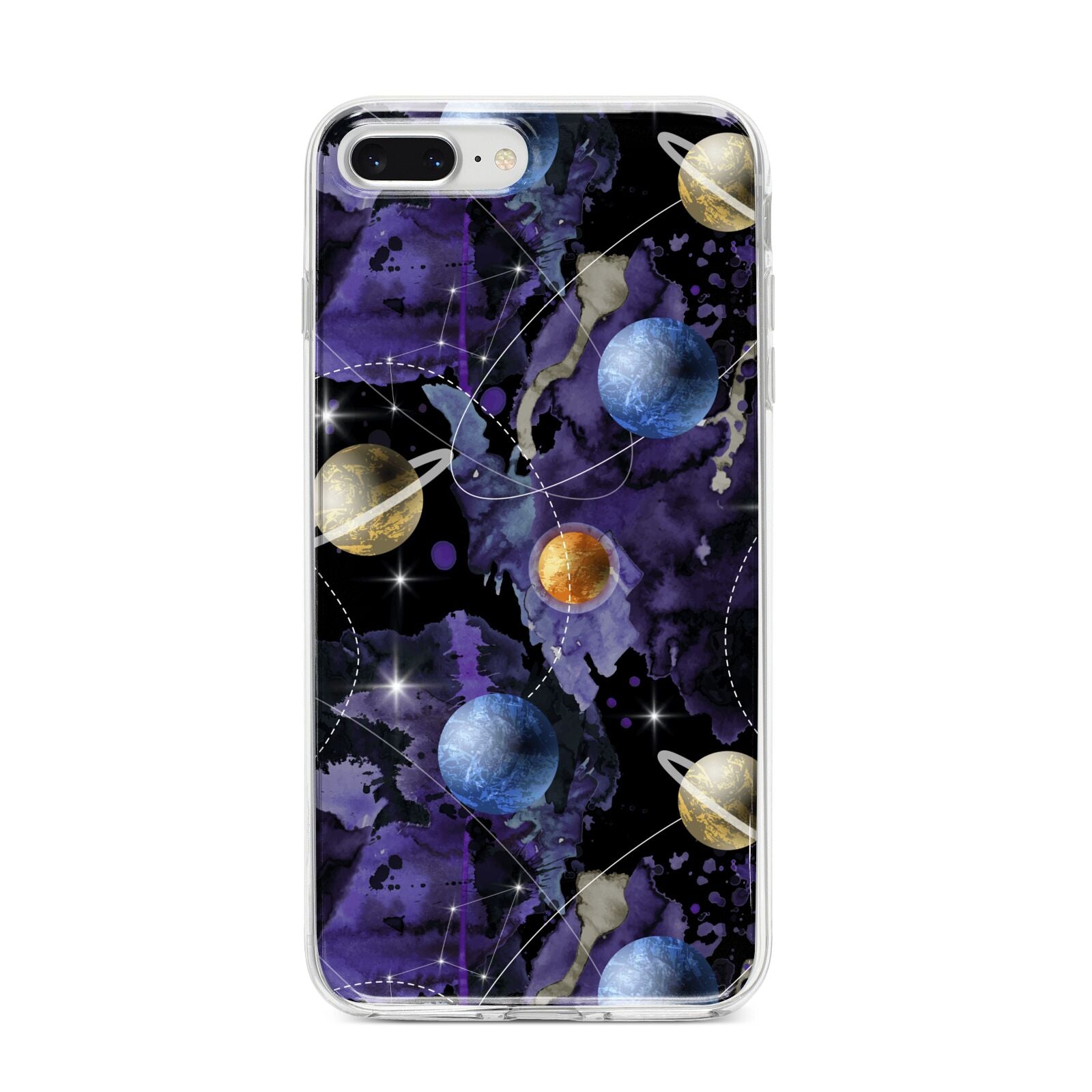 Planet iPhone 8 Plus Bumper Case on Silver iPhone