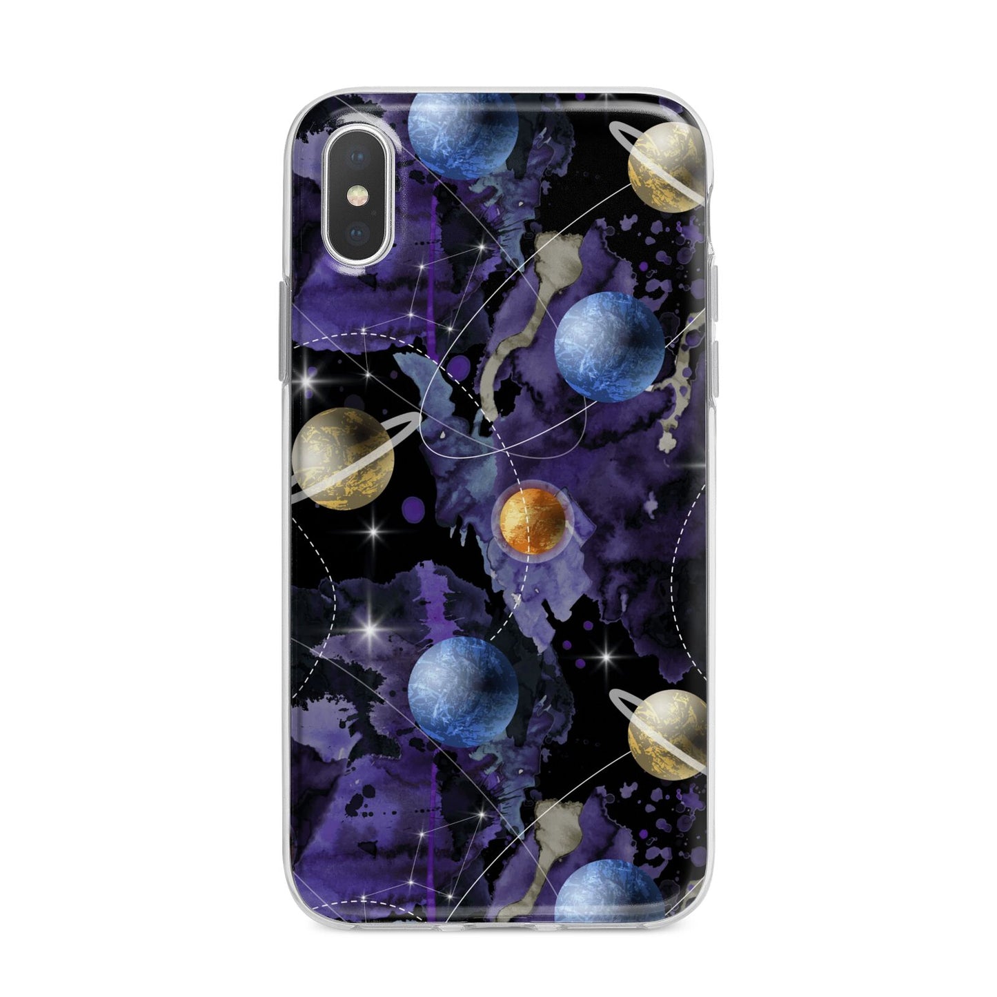 Planet iPhone X Bumper Case on Silver iPhone Alternative Image 1