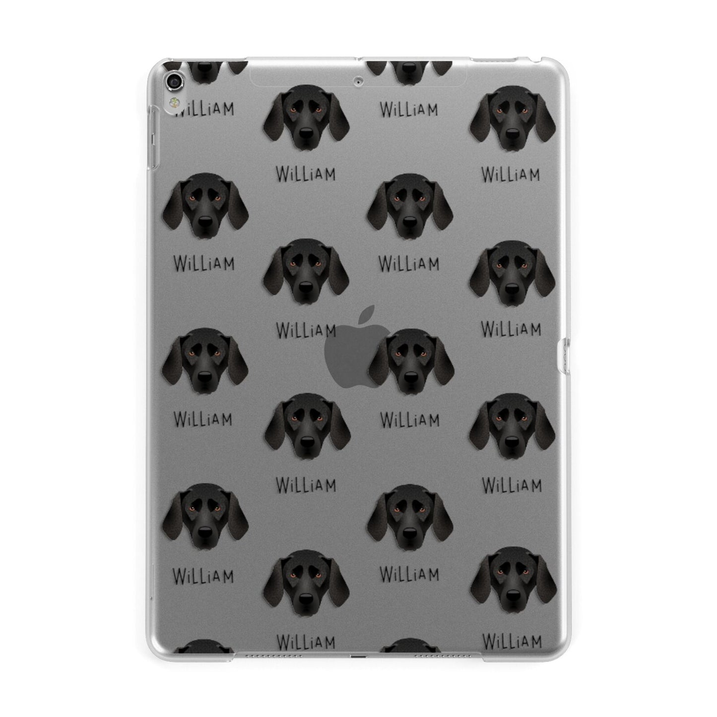 Plott Hound Icon with Name Apple iPad Silver Case