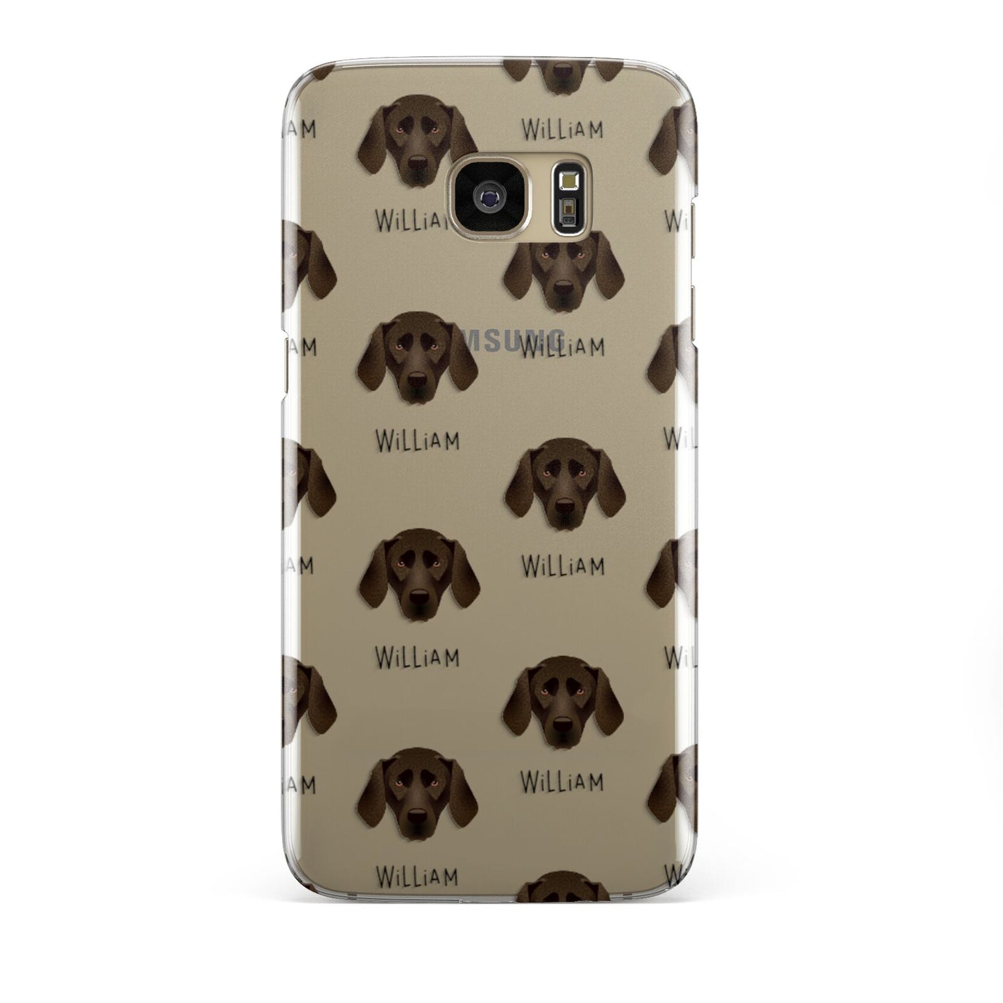 Plott Hound Icon with Name Samsung Galaxy S7 Edge Case