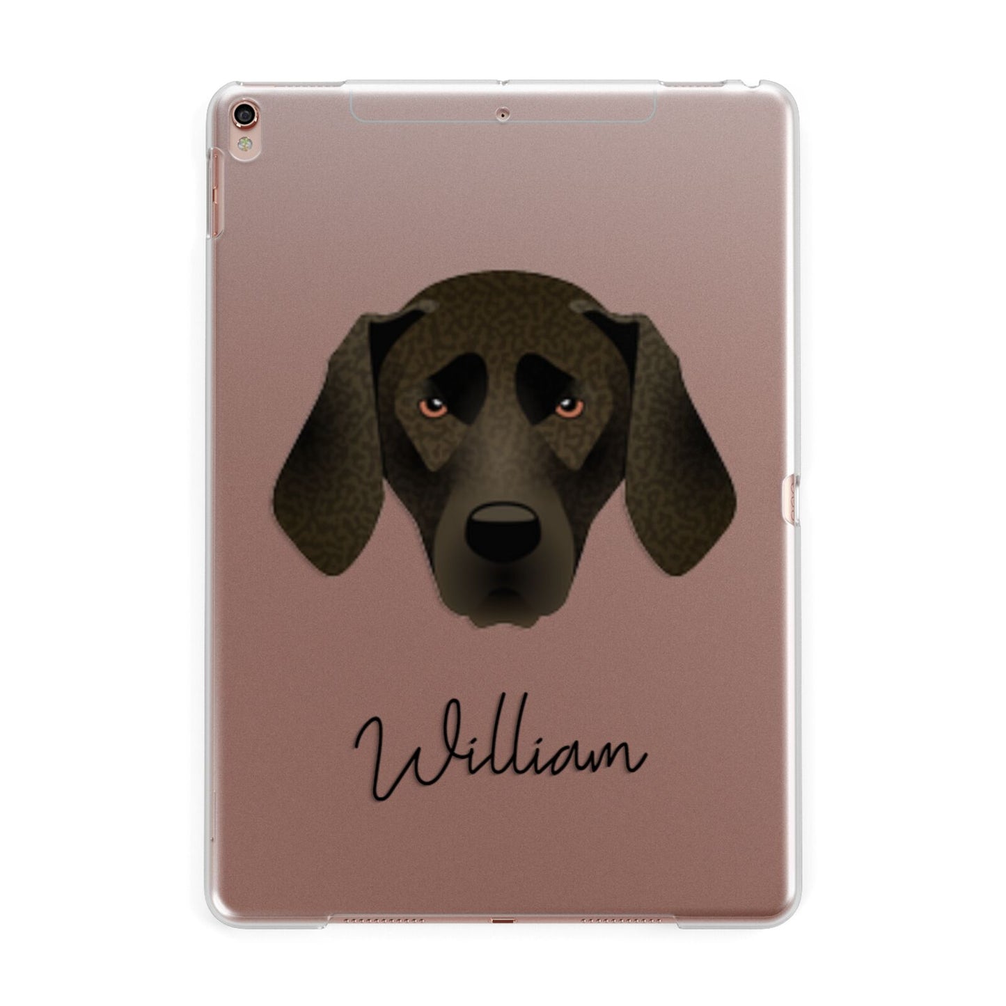 Plott Hound Personalised Apple iPad Rose Gold Case