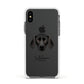 Plott Hound Personalised Apple iPhone Xs Impact Case White Edge on Black Phone