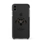 Plott Hound Personalised Apple iPhone Xs Max Impact Case Black Edge on Black Phone