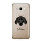 Plott Hound Personalised Samsung Galaxy J7 2016 Case on gold phone