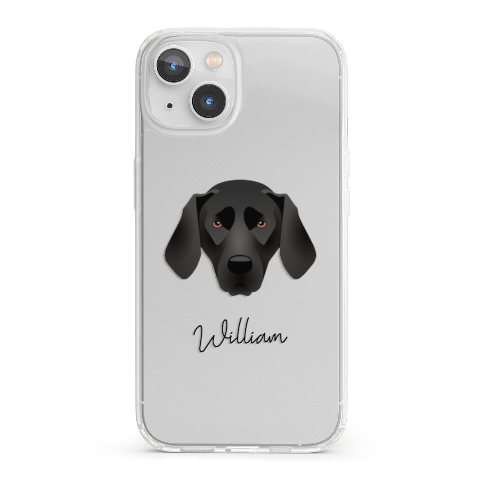 Plott Hound Personalised iPhone 13 Clear Bumper Case