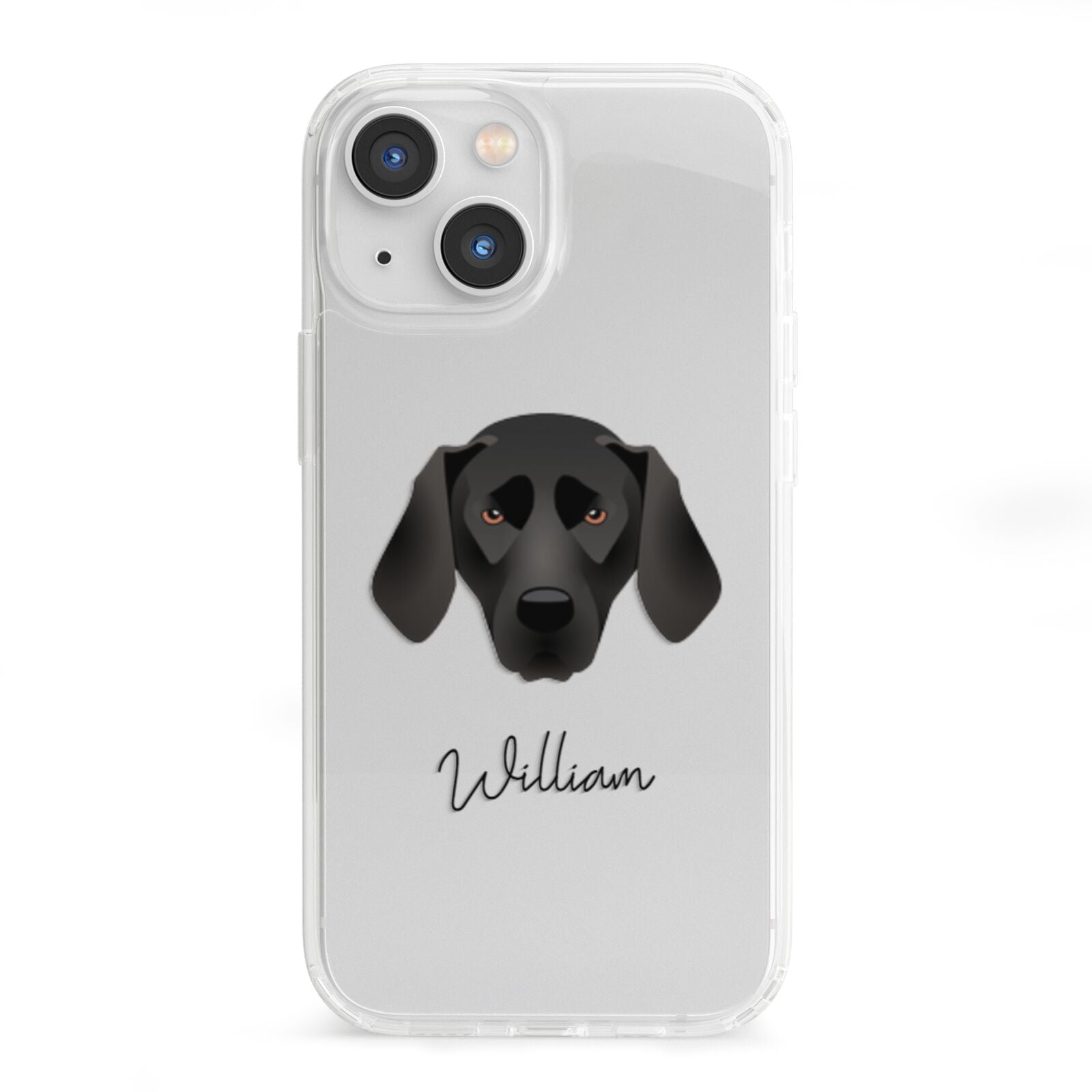 Plott Hound Personalised iPhone 13 Mini Clear Bumper Case