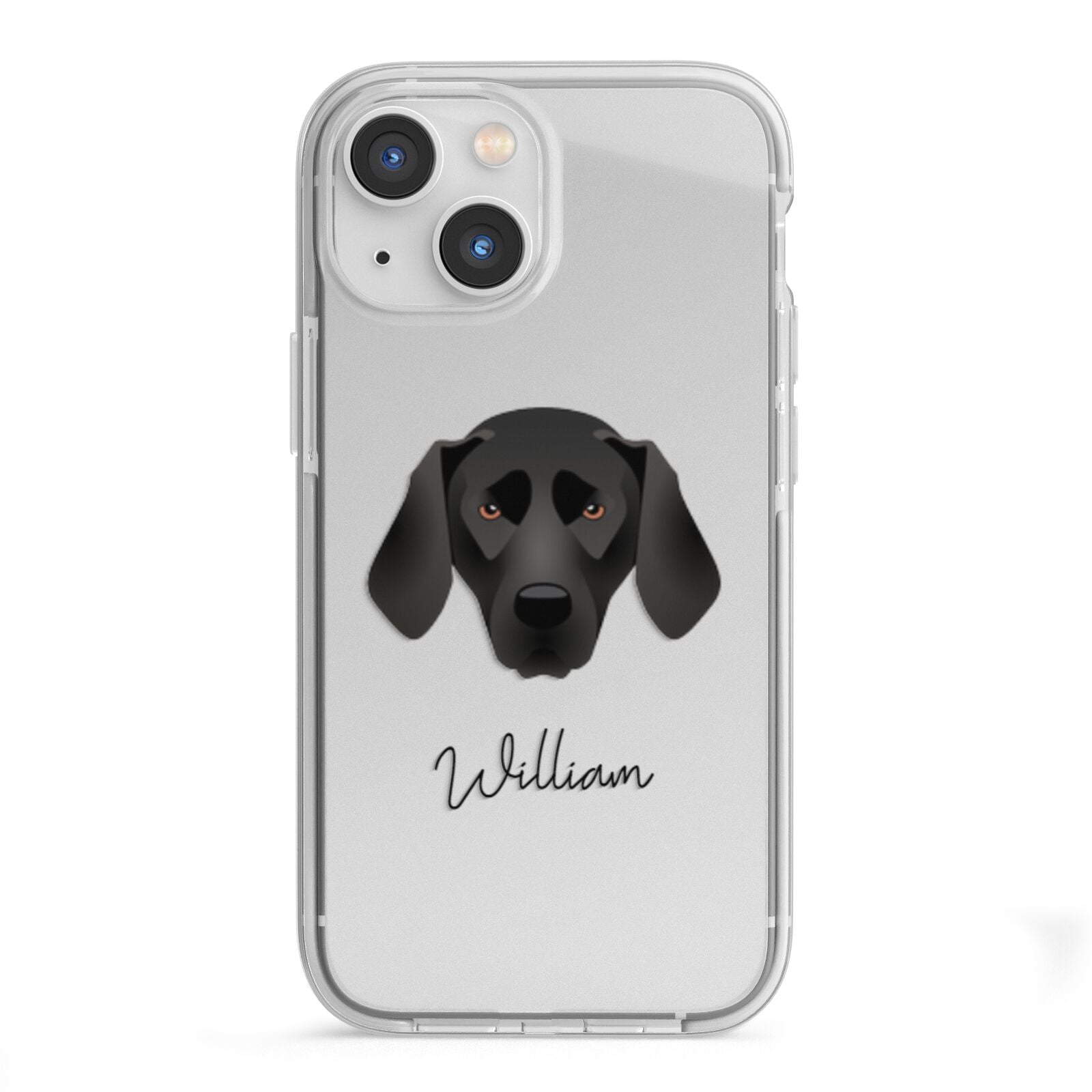 Plott Hound Personalised iPhone 13 Mini TPU Impact Case with White Edges