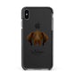 Pointer Personalised Apple iPhone Xs Max Impact Case Black Edge on Black Phone