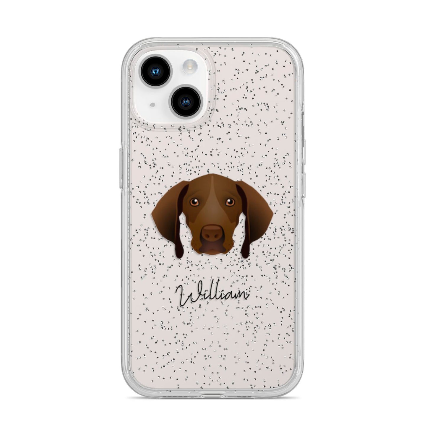 Pointer Personalised iPhone 14 Glitter Tough Case Starlight