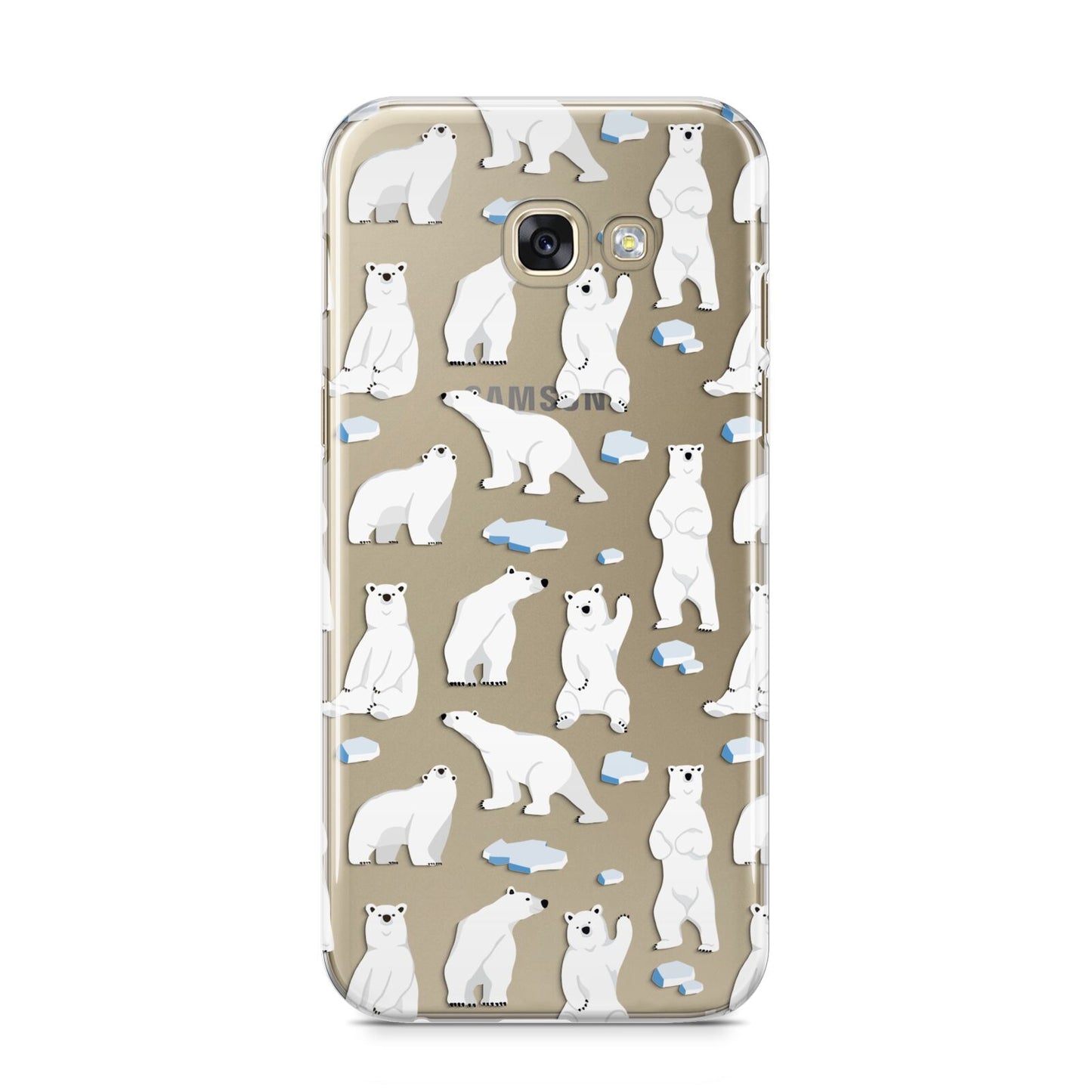 Polar Bear Samsung Galaxy A5 2017 Case on gold phone