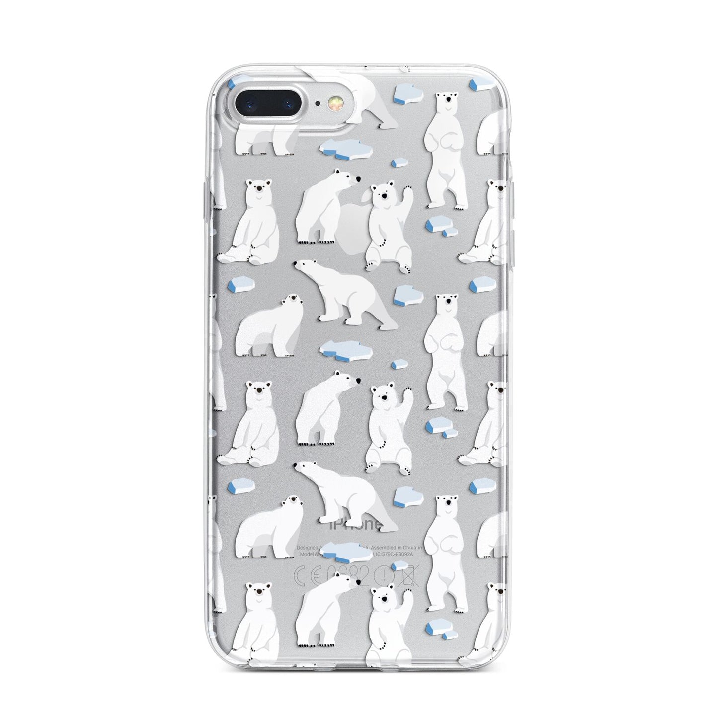 Polar Bear iPhone 7 Plus Bumper Case on Silver iPhone