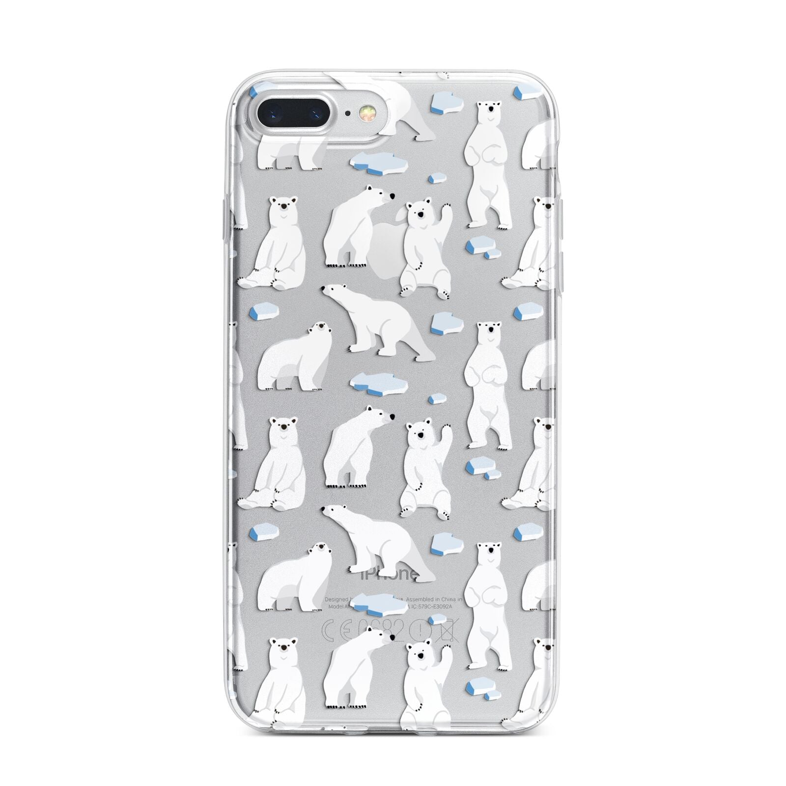 Polar Bear iPhone 7 Plus Bumper Case on Silver iPhone