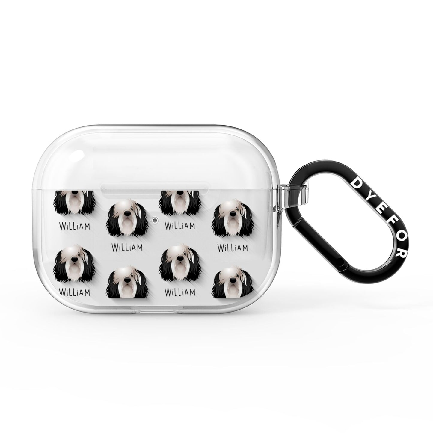 Polish Lowland Sheepdog Icon with Name AirPods Pro Clear Case