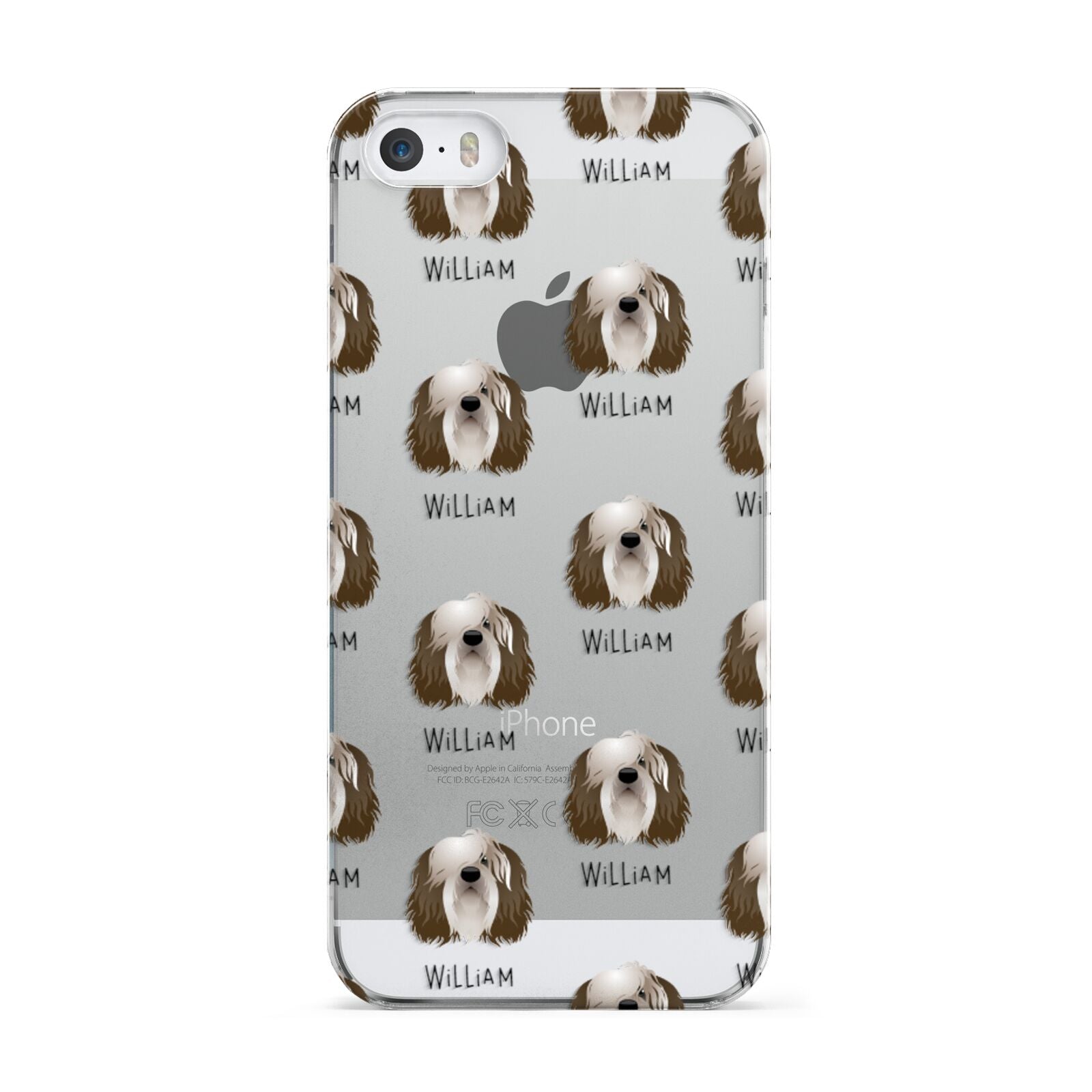 Polish Lowland Sheepdog Icon with Name Apple iPhone 5 Case