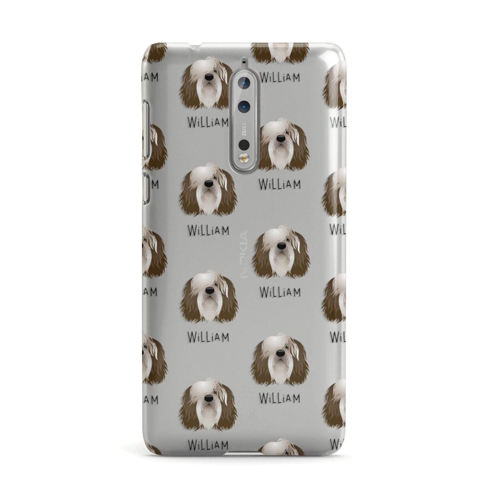 Polish Lowland Sheepdog Icon with Name Nokia Case