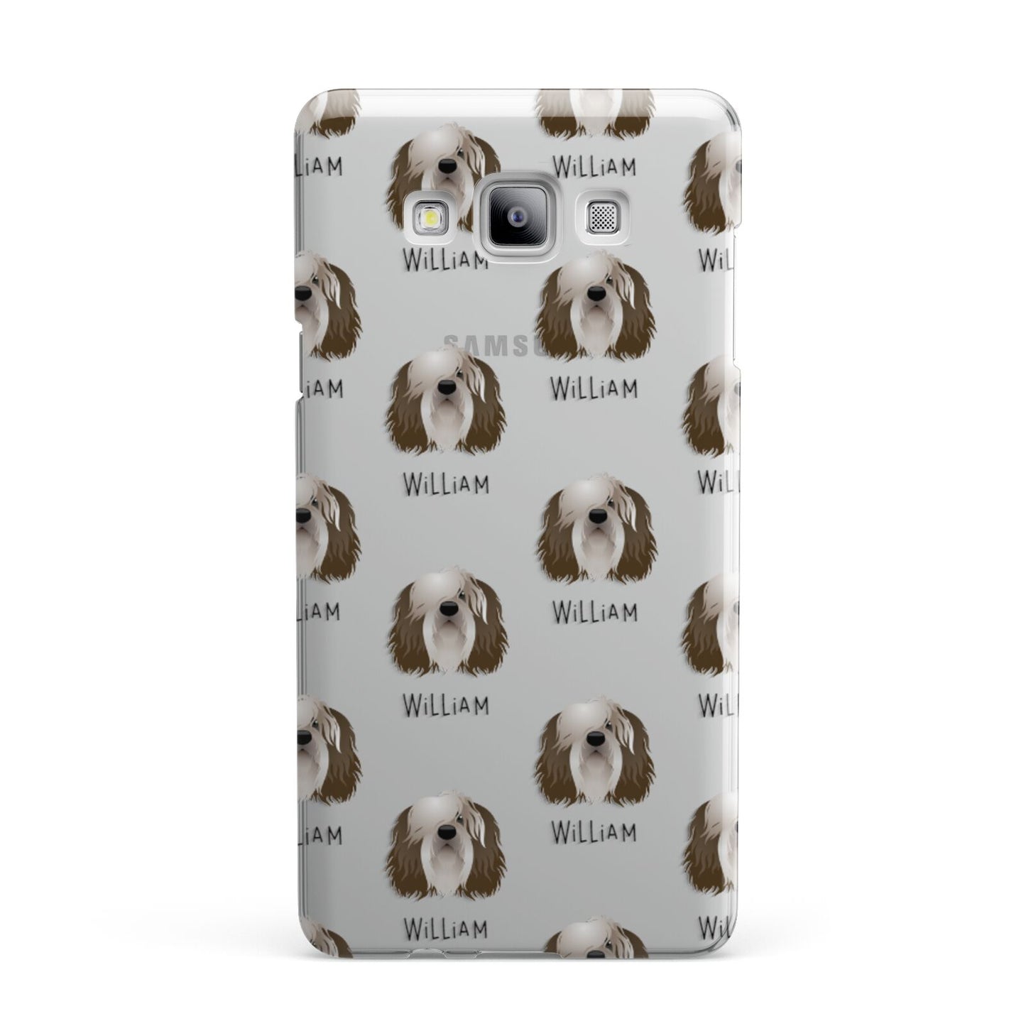 Polish Lowland Sheepdog Icon with Name Samsung Galaxy A7 2015 Case