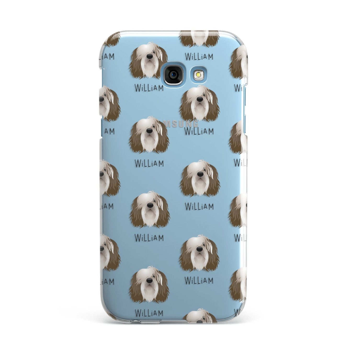 Polish Lowland Sheepdog Icon with Name Samsung Galaxy A7 2017 Case