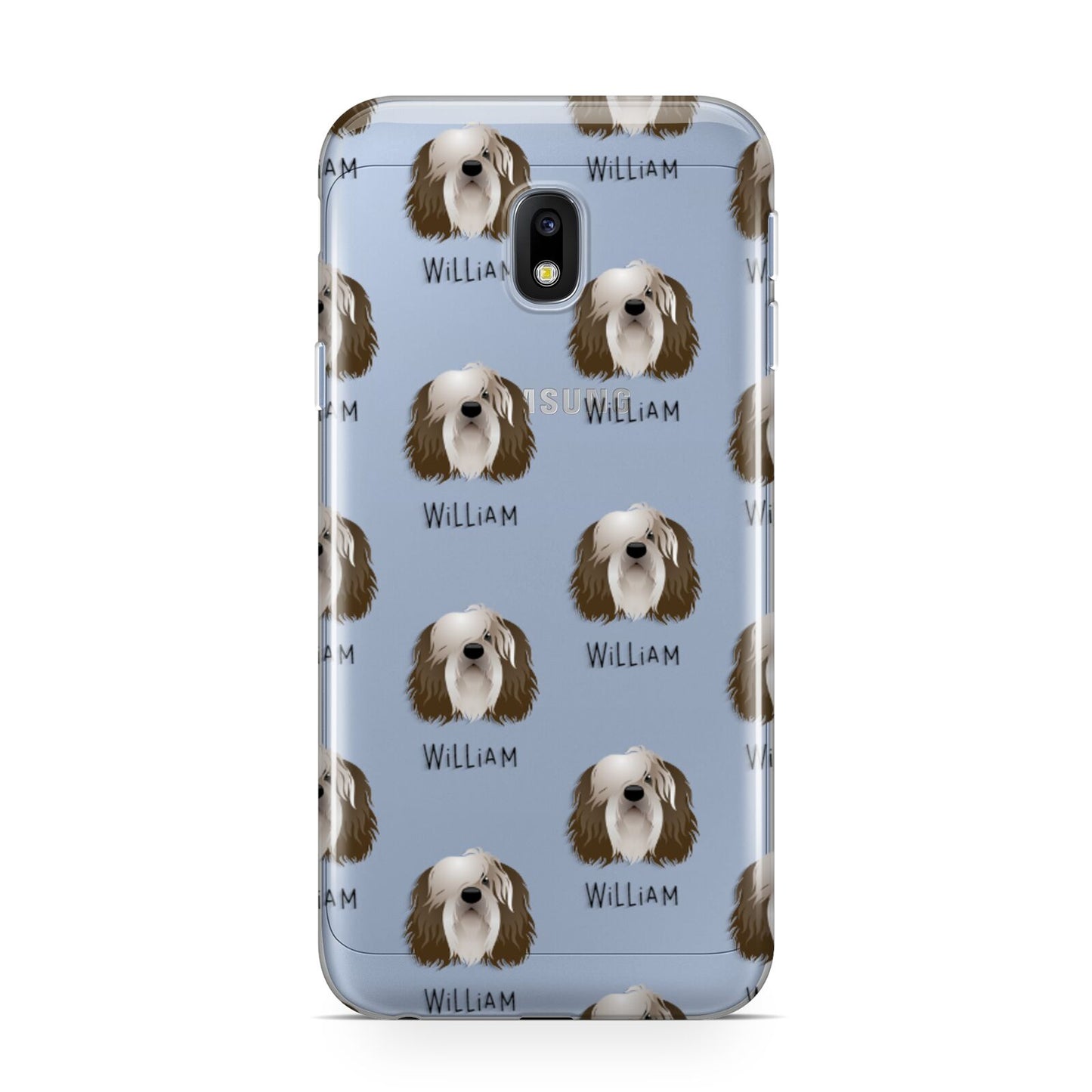 Polish Lowland Sheepdog Icon with Name Samsung Galaxy J3 2017 Case