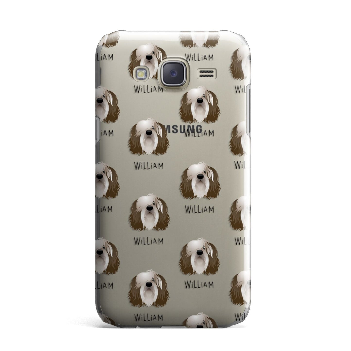 Polish Lowland Sheepdog Icon with Name Samsung Galaxy J7 Case