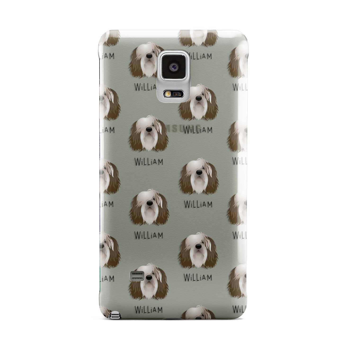 Polish Lowland Sheepdog Icon with Name Samsung Galaxy Note 4 Case