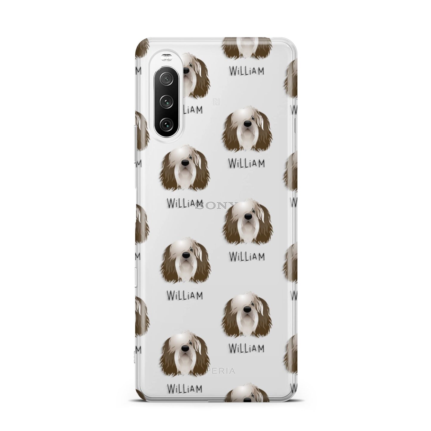 Polish Lowland Sheepdog Icon with Name Sony Xperia 10 III Case